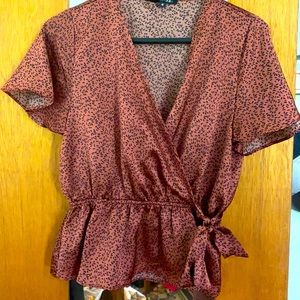 Papermoon fauxed tie shirt